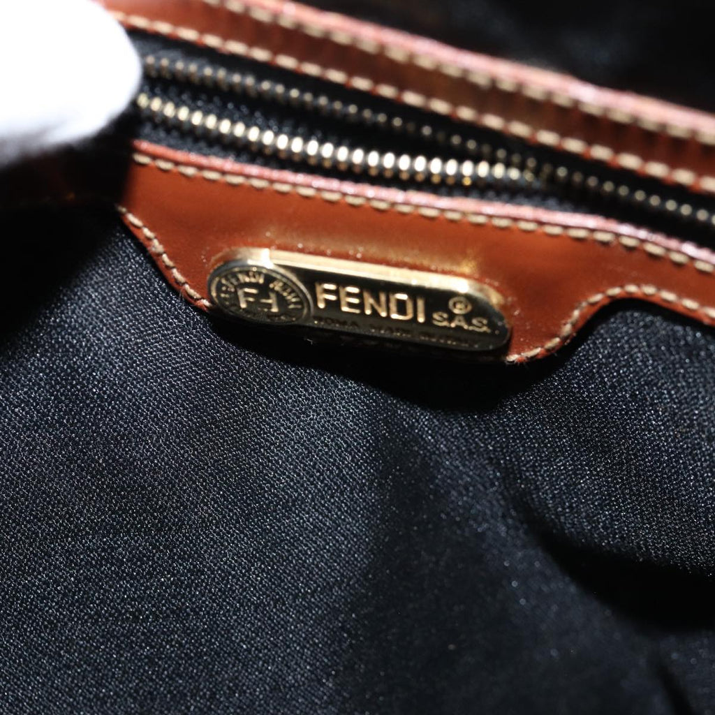 FENDI Pecan Canvas Backpack Brown Blackep4454