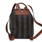 FENDI Pecan Canvas Backpack Brown Blackep4454