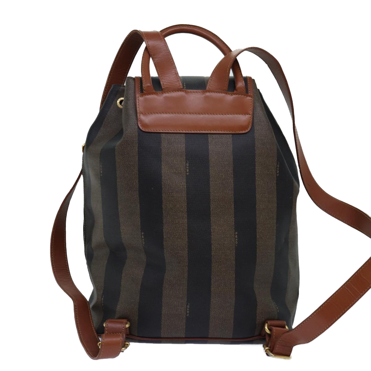 FENDI Pecan Canvas Backpack Brown Blackep4454