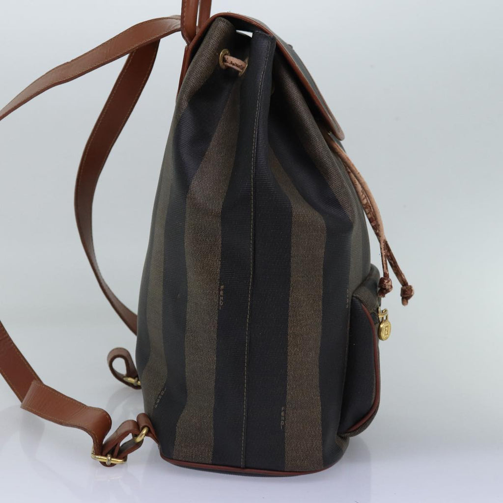 FENDI Pecan Canvas Backpack Brown Blackep4454