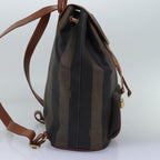 FENDI Pecan Canvas Backpack Brown Blackep4454