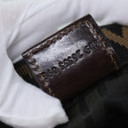 FENDI Zucca Canvas Hand Bag Black Brownep4456