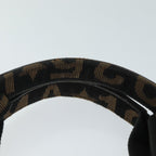 FENDI Zucca Canvas Hand Bag Black Brownep4456