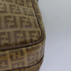 FENDI Zucchino Canvas Shoulder Bag Vintage Beigeep4463