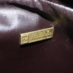 FENDI Zucchino Canvas Shoulder Bag Vintage Beigeep4463