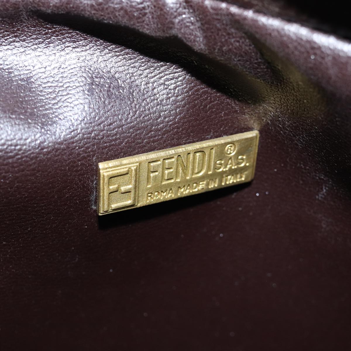 FENDI Zucchino Canvas Shoulder Bag Vintage Beigeep4463