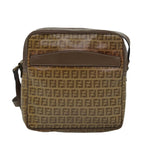 FENDI Zucchino Canvas Shoulder Bag Vintage Beigeep4463