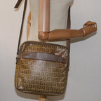 FENDI Zucchino Canvas Shoulder Bag Vintage Beigeep4463