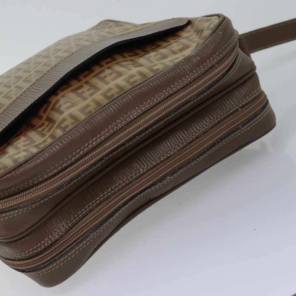 FENDI Zucchino Canvas Shoulder Bag Vintage Beigeep4463