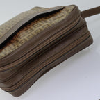 FENDI Zucchino Canvas Shoulder Bag Vintage Beigeep4463