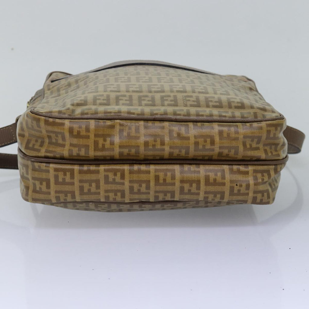 FENDI Zucchino Canvas Shoulder Bag Vintage Beigeep4463
