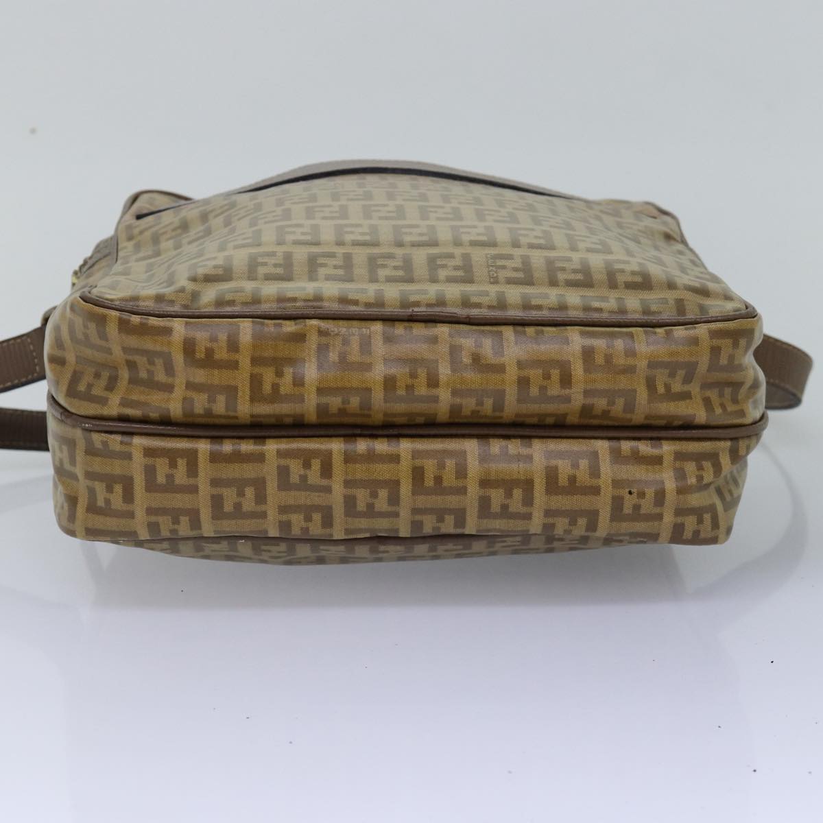 FENDI Zucchino Canvas Shoulder Bag Vintage Beigeep4463