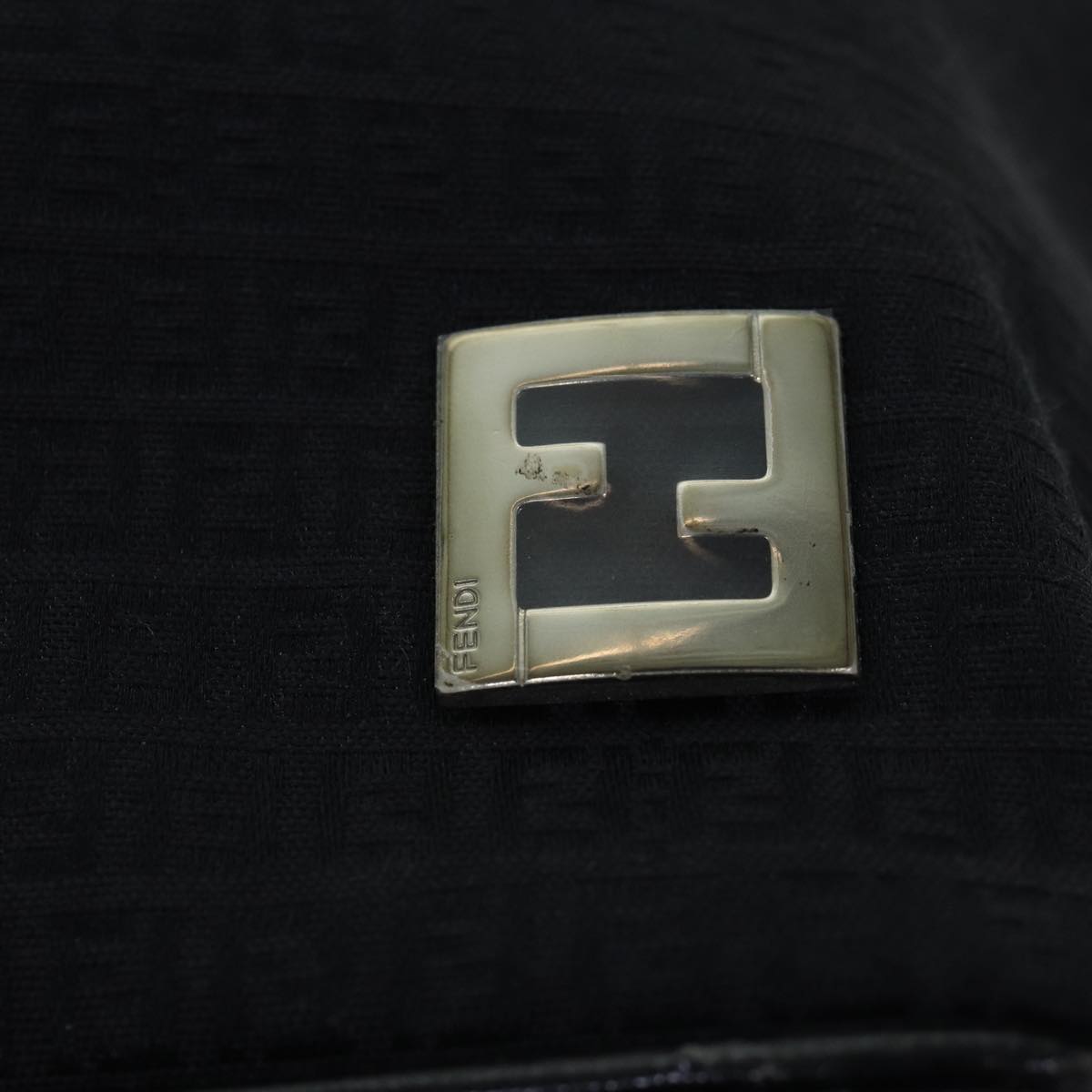 FENDI Zucchino Canvas Hand Bag Blackep4476