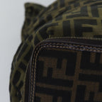 FENDI Zucca Canvas Tote Bag Black Brownep4488