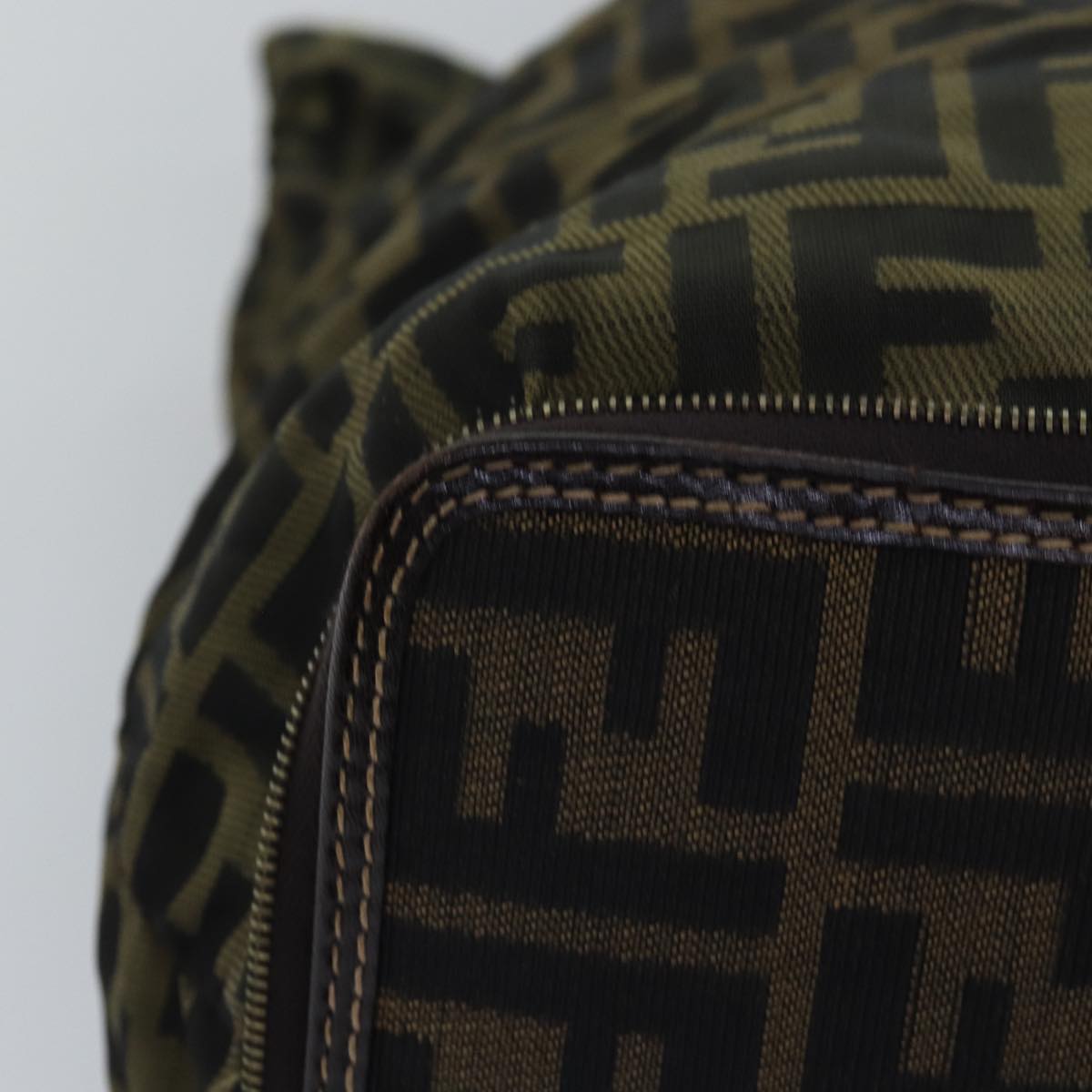 FENDI Zucca Canvas Tote Bag Black Brownep4488