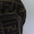 FENDI Zucca Canvas Tote Bag Black Brownep4488