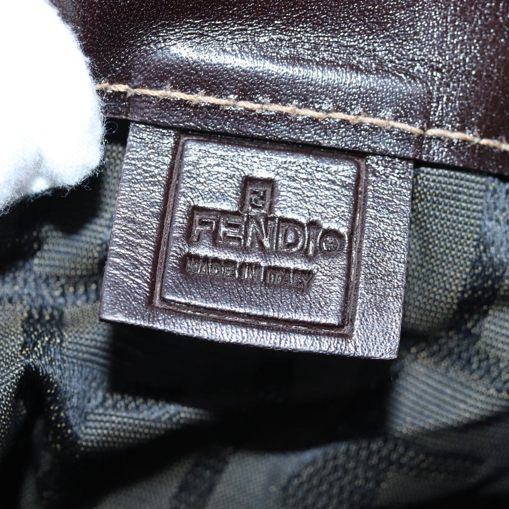FENDI Zucca Canvas Tote Bag Black Brownep4488