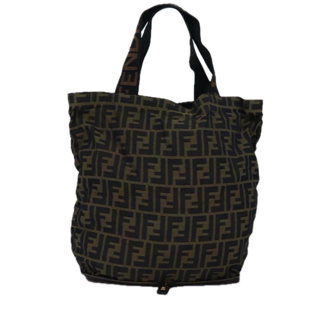 FENDI Zucca Canvas Tote Bag Black Brownep4488