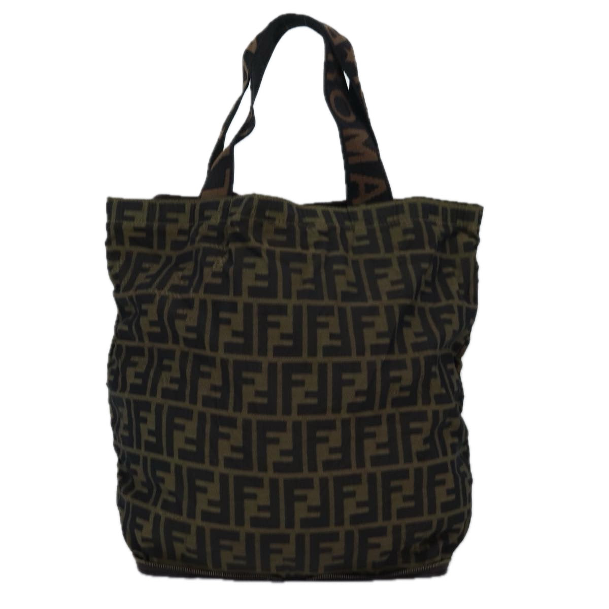FENDI Zucca Canvas Tote Bag Black Brownep4488