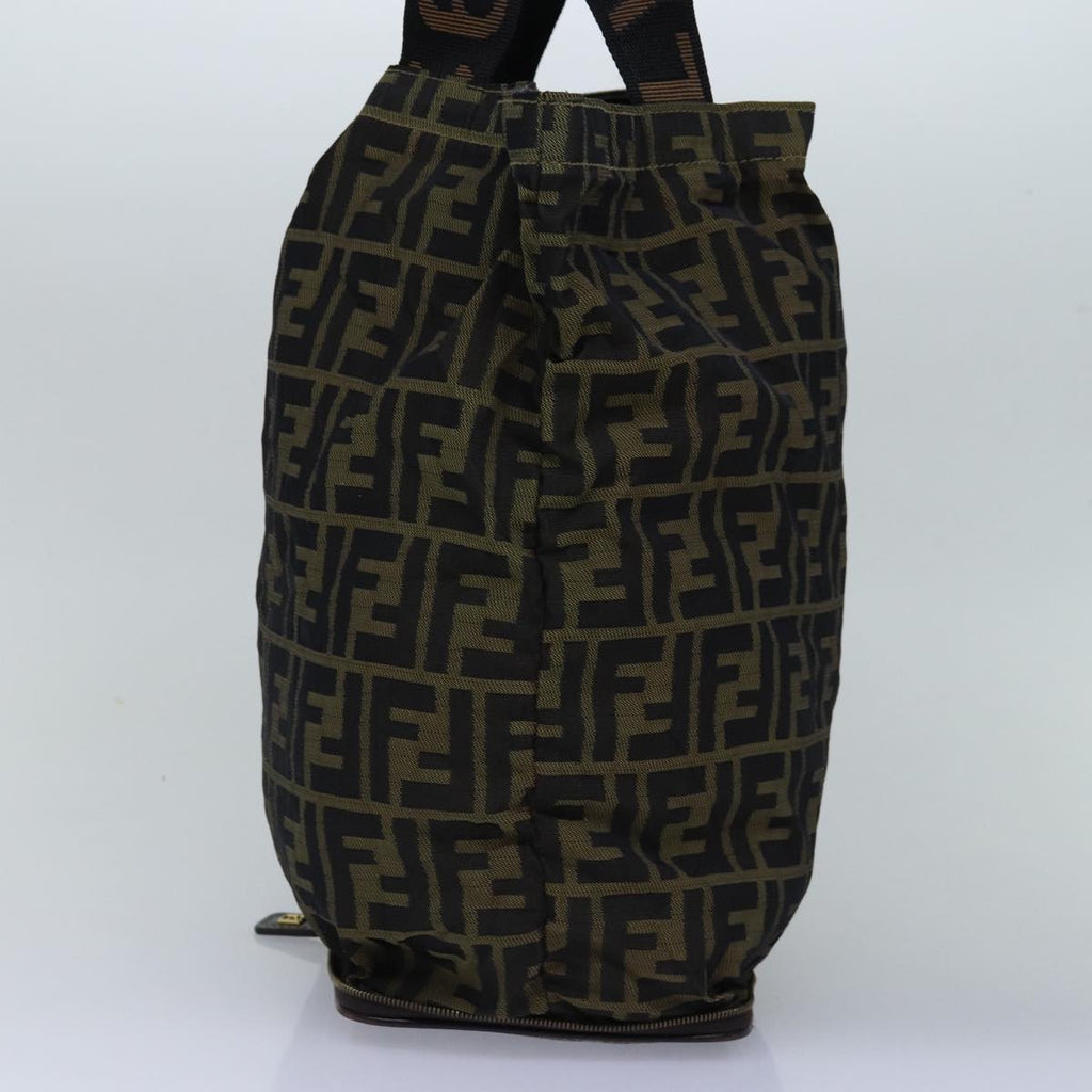 FENDI Zucca Canvas Tote Bag Black Brownep4488