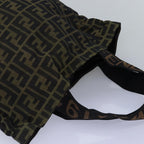FENDI Zucca Canvas Tote Bag Black Brownep4488