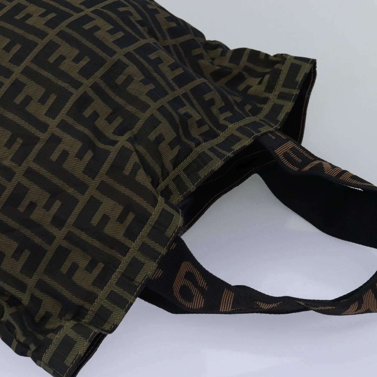 FENDI Zucca Canvas Tote Bag Black Brownep4488