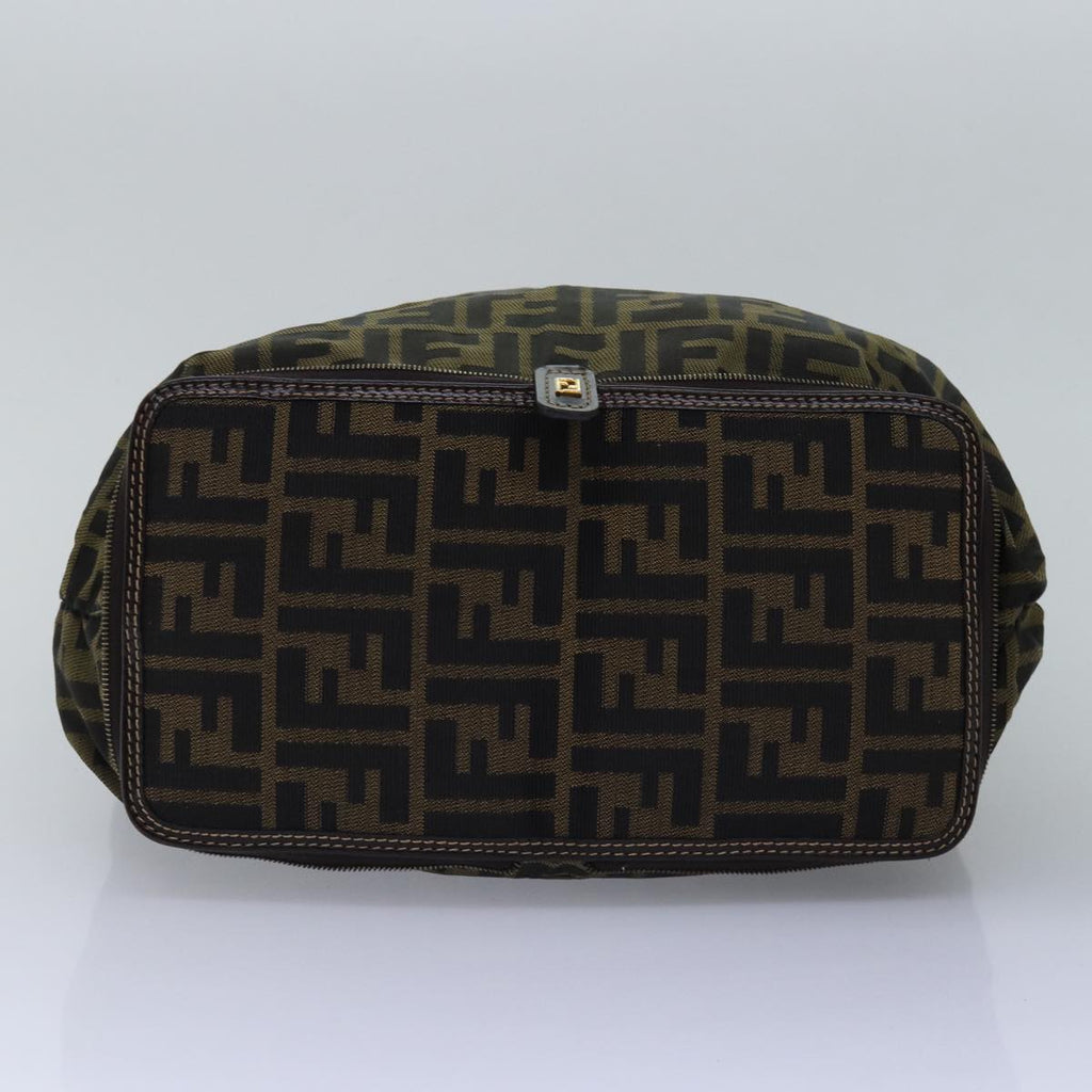 FENDI Zucca Canvas Tote Bag Black Brownep4488