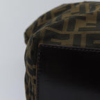 FENDI Zucca Canvas Hand Bag Black Brownep4489