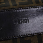FENDI Zucca Canvas Hand Bag Black Brownep4489