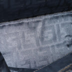 FENDI Zucca Canvas Hand Bag Black Brownep4489