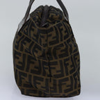 FENDI Zucca Canvas Hand Bag Black Brownep4489
