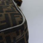 FENDI Zucca Canvas Shoulder Bag Black Brownep4502