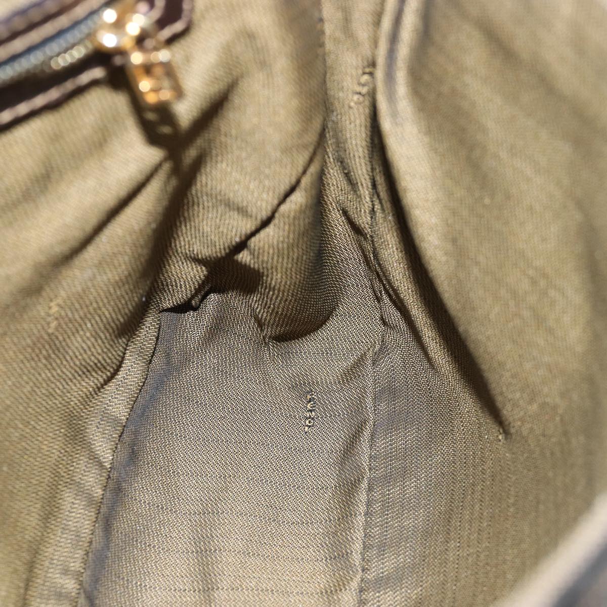 FENDI Zucca Canvas Shoulder Bag Black Brownep4502