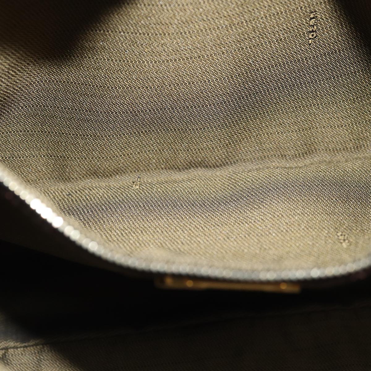 FENDI Zucca Canvas Shoulder Bag Black Brownep4502