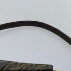 FENDI Zucca Canvas Shoulder Bag Black Brownep4502