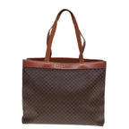 CELINE Macadam Canvas Tote Bag PVC Leather Brown  ep4528