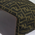 FENDI Zucca Canvas Tote Bag Brown Blackep4646