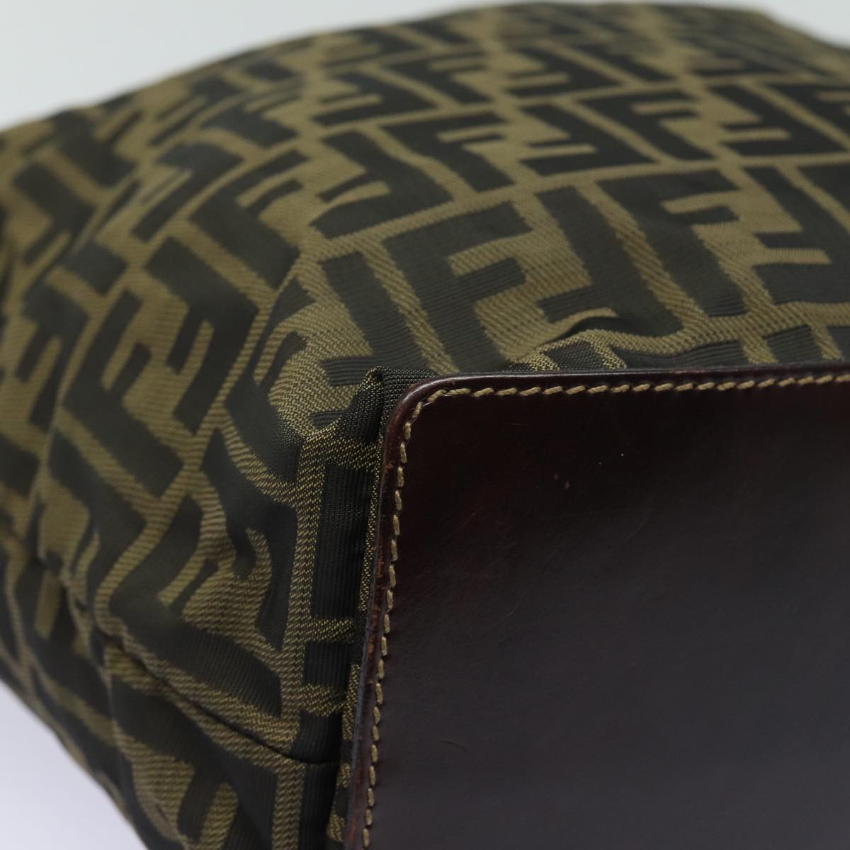 FENDI Zucca Canvas Tote Bag Brown Blackep4646