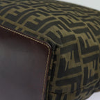 FENDI Zucca Canvas Tote Bag Brown Blackep4646
