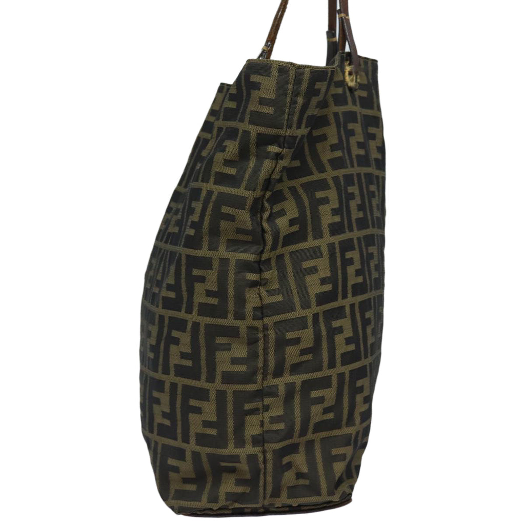 FENDI Zucca Canvas Tote Bag Brown Blackep4646