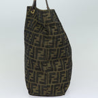 FENDI Zucca Canvas Tote Bag Brown Blackep4646
