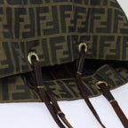 FENDI Zucca Canvas Tote Bag Brown Blackep4646