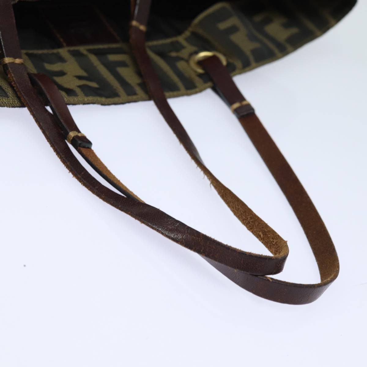 FENDI Zucca Canvas Tote Bag Brown Blackep4646