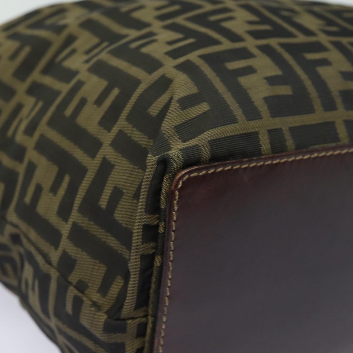 FENDI Zucca Canvas Tote Bag Brown Blackep4646