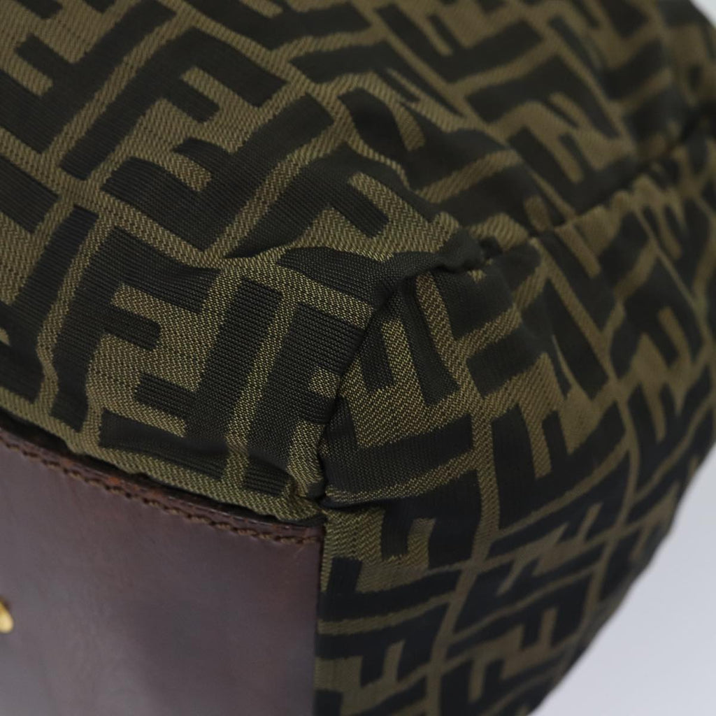 FENDI Zucca Canvas Tote Bag Brown Blackep4658