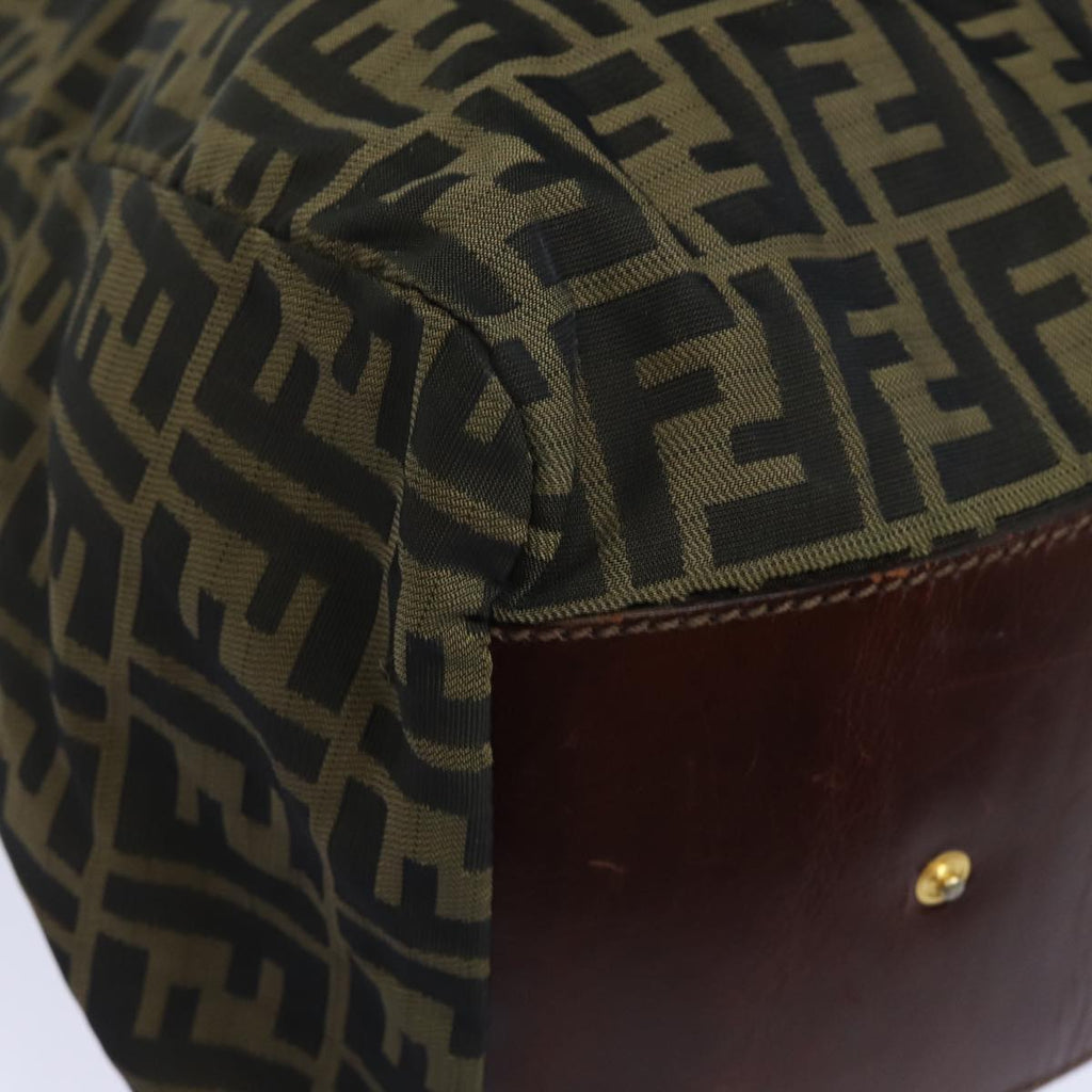 FENDI Zucca Canvas Tote Bag Brown Blackep4658
