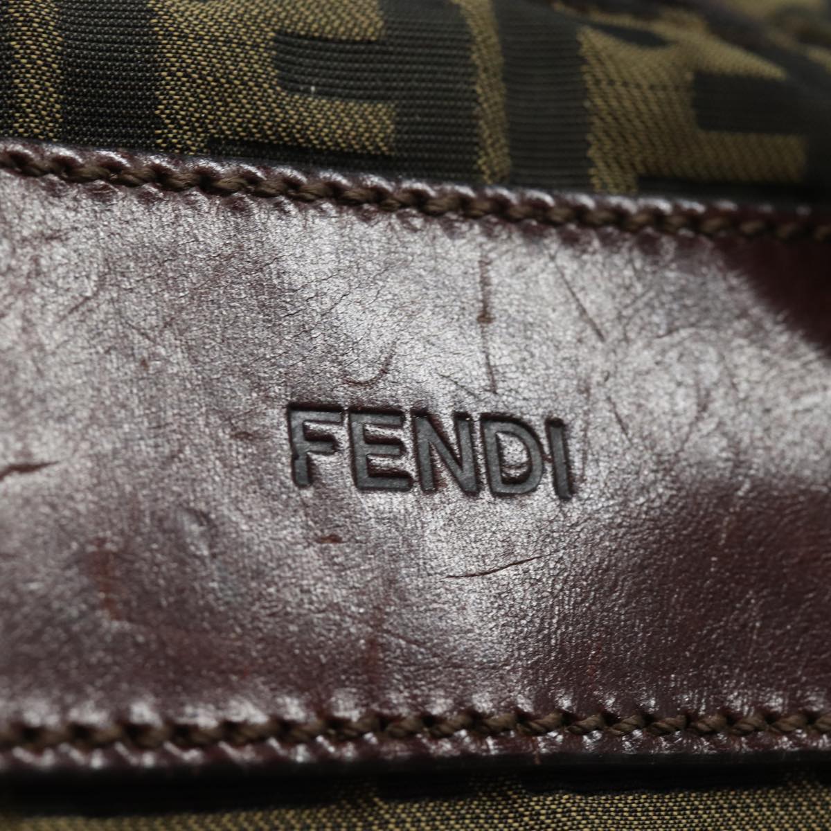 FENDI Zucca Canvas Tote Bag Brown Blackep4658
