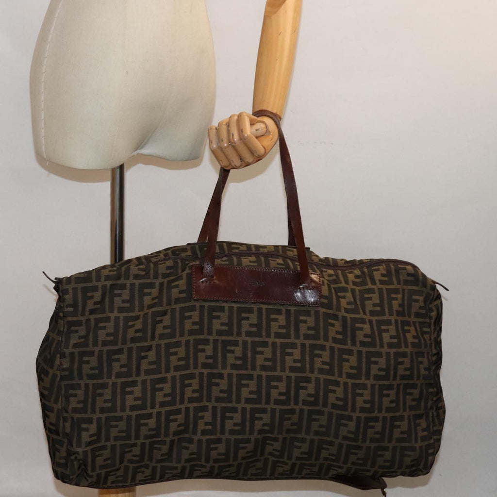 FENDI Zucca Canvas Tote Bag Brown Blackep4658