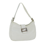 FENDI Mamma Baguette Shoulder Bag Leather Whiteep4700