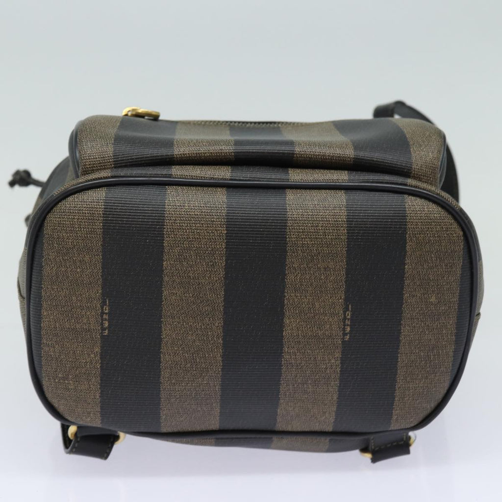 FENDI Pecan Canvas Backpack Brown Blackep4748
